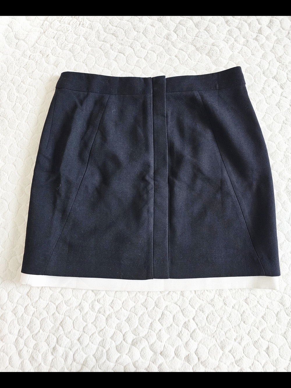 Banana Republic Navy Mini Skirt with White Hem